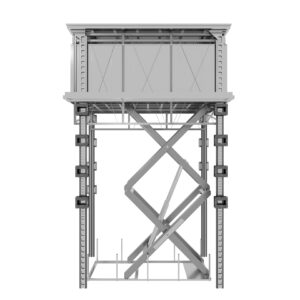 Thang máy nâng ô tô bảng vẽ 3D